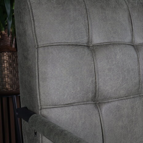 Lizzely Garden & Living Eetkamerstoel met armleuning Indy donkergroen microvezel eetstoel Lizzely Garden & Living Eetkamerstoel met armleuning Indy donkergroen microvezel eetstoel
