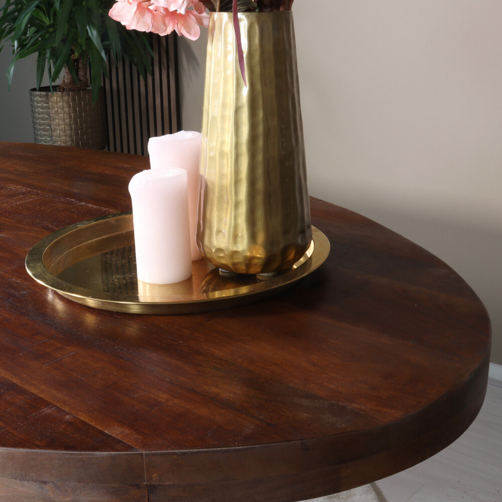 Eettafel ovaal mangohout 200cm James bruin ovale industriële tafel duurzaam mango eetkamertafel Eettafel ovaal mangohout 200cm James bruin ovale industriële tafel duurzaam mango eetkamertafel