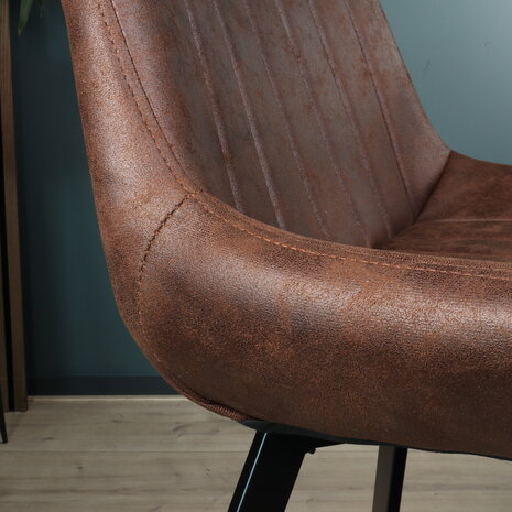 Lizzely Garden & Living Eetkamerstoel Susta bruin microvezel eetstoel Lizzely Garden & Living Eetkamerstoel Susta bruin microvezel eetstoel