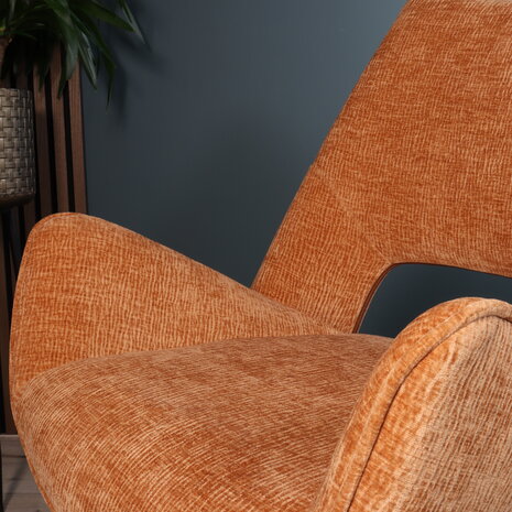 Lizzely Garden & Living Eetkamerstoel draaibaar Kevin ribstof cognac Lizzely Garden & Living Eetkamerstoel draaibaar Kevin ribstof cognac