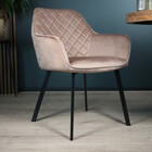 Eetkamerstoel met armleuning Yurgan velvet champagne eetstoel Eetkamerstoel met armleuning Yurgan velvet champagne eetstoel