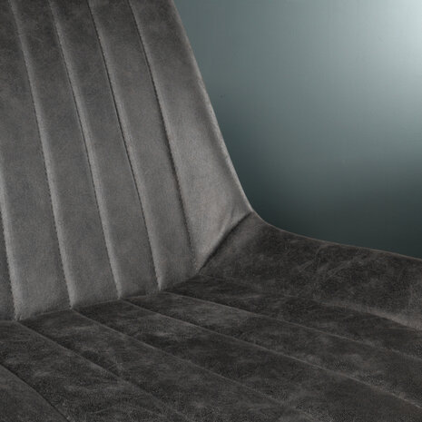 Lizzely Garden & Living Eetkamerstoel Susta grijs microvezel eetstoel