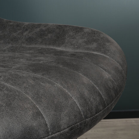 Lizzely Garden & Living Eetkamerstoel Susta grijs microvezel eetstoel