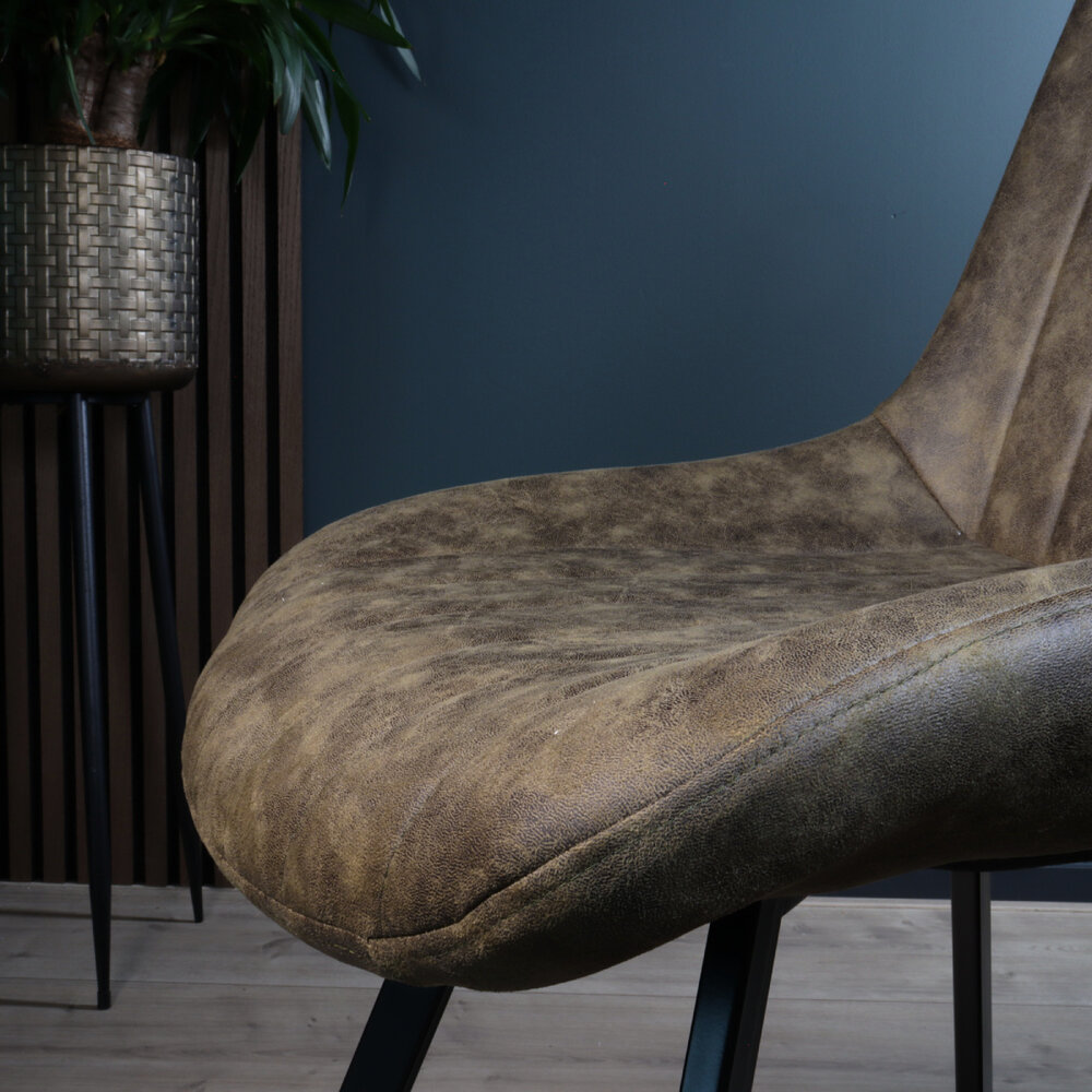 Eetkamerstoel Susta donkergroen microvezel eetstoel Eetkamerstoel Susta donkergroen microvezel eetstoel