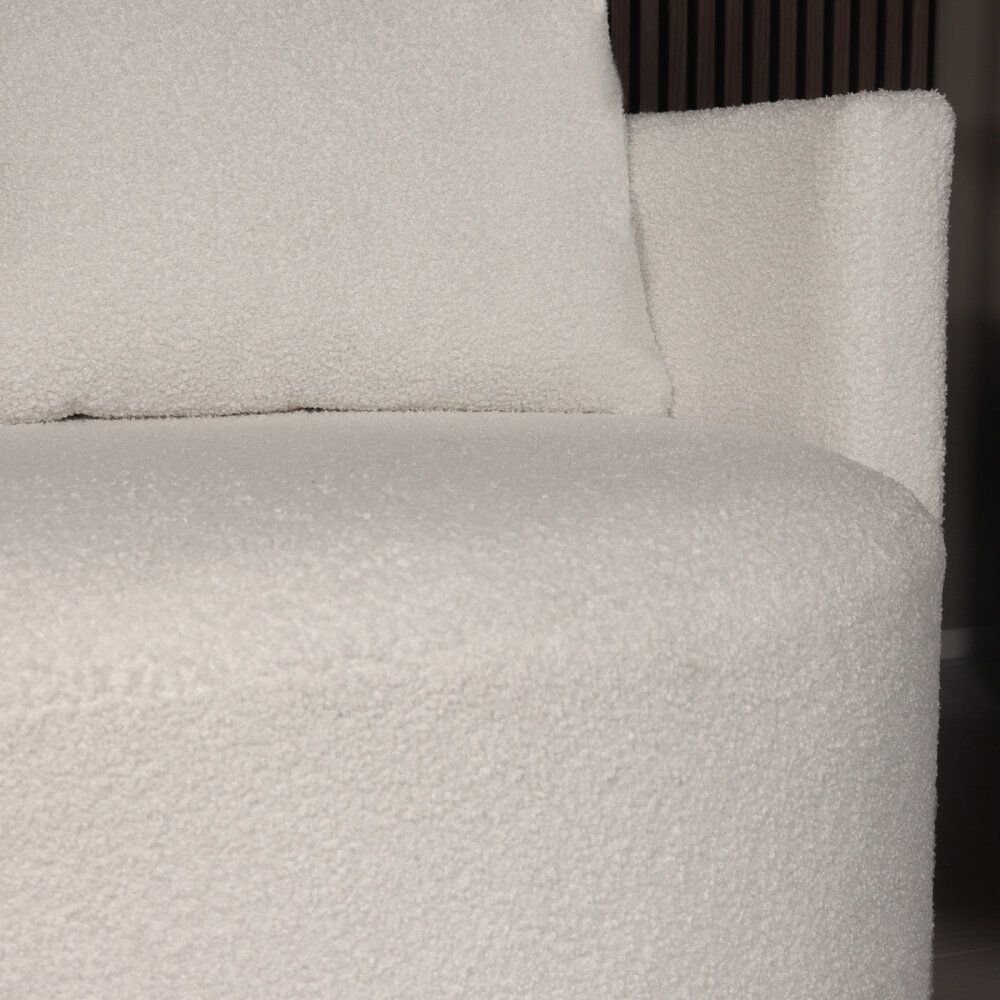 Fauteuil loveseat teddy wit draaibare fauteuil