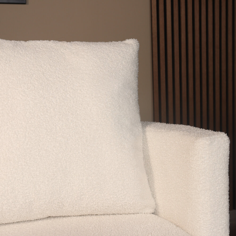 Fauteuil loveseat teddy wit draaibare fauteuil