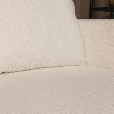 Lizzely Garden & Living Fauteuil loveseat teddy wit draaibare fauteuil