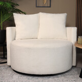 Lizzely Garden & Living Fauteuil loveseat teddy wit draaibare fauteuil Lizzely Garden & Living Fauteuil loveseat teddy wit draaibare fauteuil