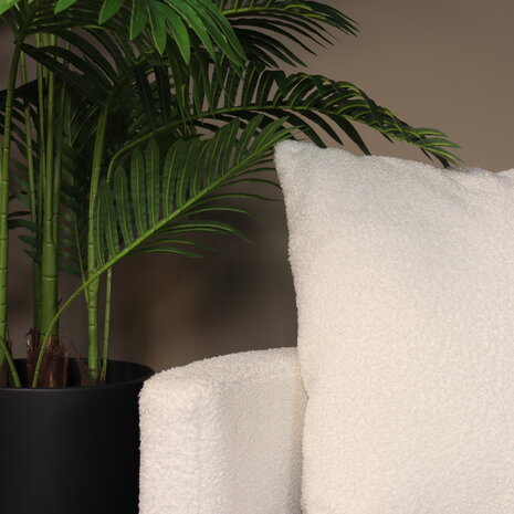 Lizzely Garden & Living Fauteuil loveseat teddy wit draaibare fauteuil