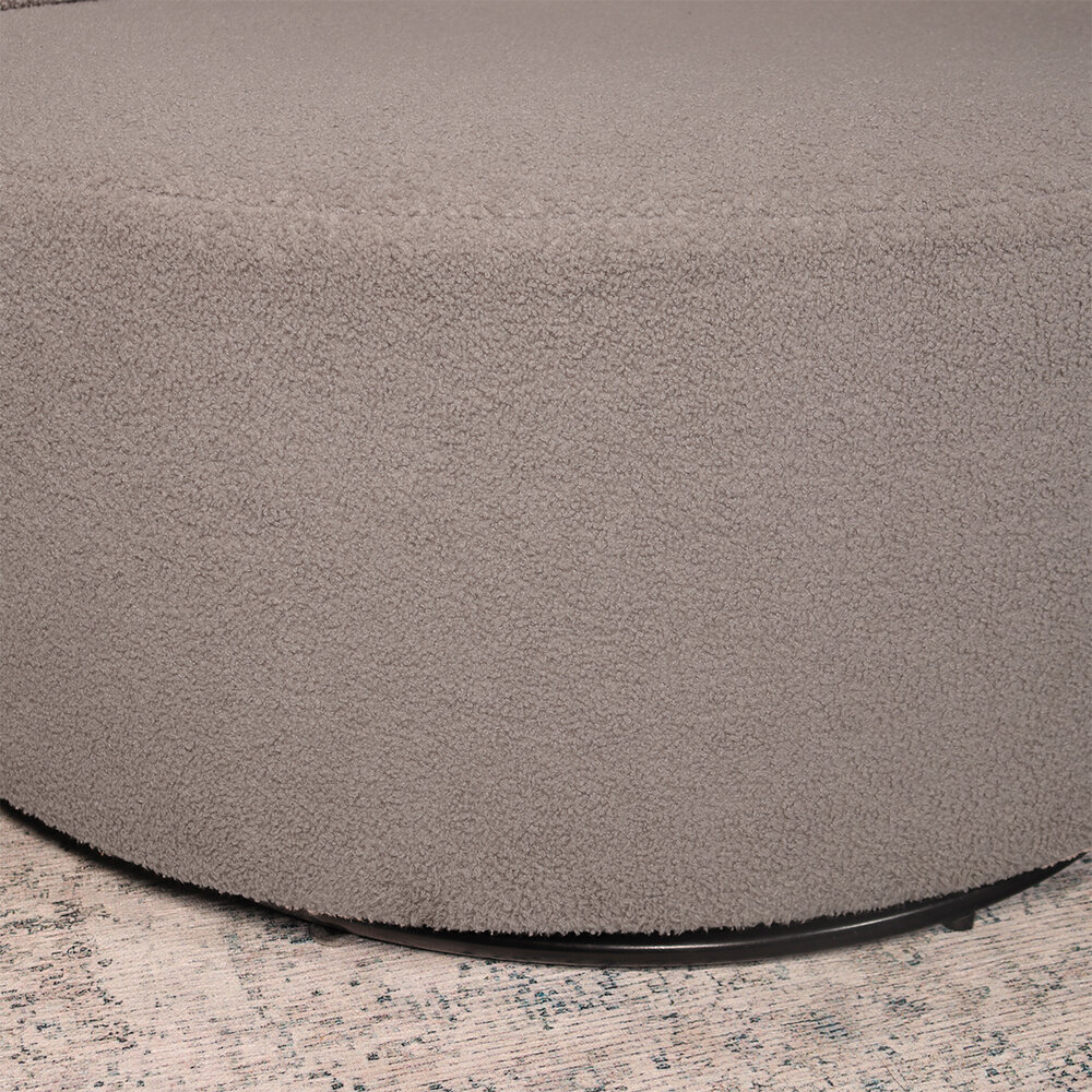 Fauteuil loveseat teddy grijs draaibare fauteuil Fauteuil loveseat teddy grijs draaibare fauteuil