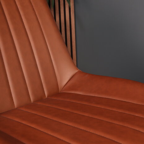 Lizzely Garden & Living Eetkamerstoel Susta PU cognac kunstleder eetstoel Lizzely Garden & Living Eetkamerstoel Susta PU cognac kunstleder eetstoel