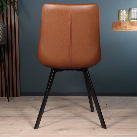 Lizzely Garden & Living Eetkamerstoel Susta PU cognac kunstleder eetstoel Lizzely Garden & Living Eetkamerstoel Susta PU cognac kunstleder eetstoel