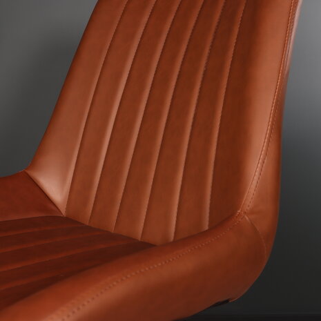 Lizzely Garden & Living Eetkamerstoel Susta PU cognac kunstleder eetstoel Lizzely Garden & Living Eetkamerstoel Susta PU cognac kunstleder eetstoel