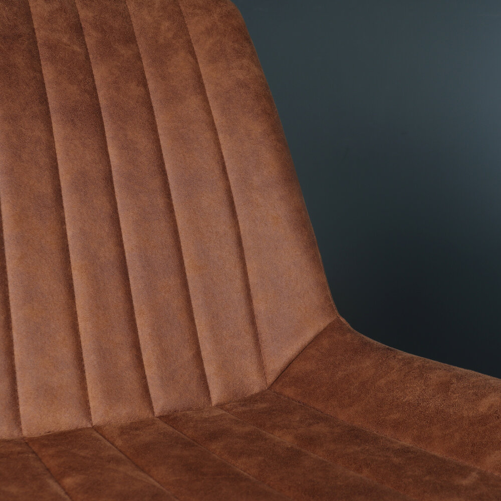 Eetkamerstoel Susta cognac microvezel eetstoel