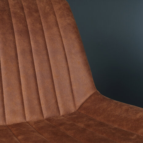 Lizzely Garden & Living Eetkamerstoel Susta cognac microvezel eetstoel