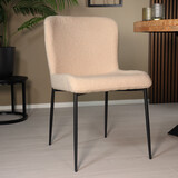 Lizzely Garden & Living Eetkamerstoel Maxime beige teddy eetstoel Lizzely Garden & Living Eetkamerstoel Maxime beige teddy eetstoel