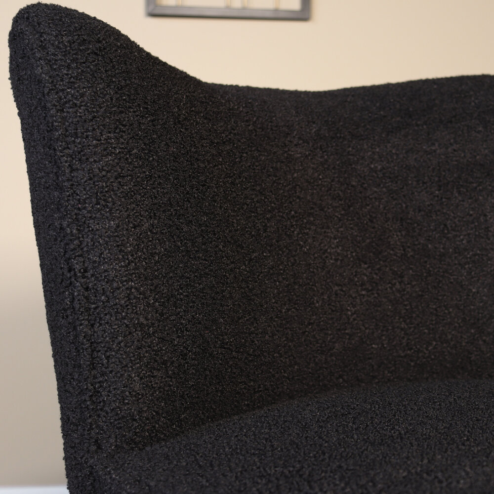 Fauteuil zitbank 1 persoons Teddy zwart stoel Fauteuil zitbank 1 persoons Teddy zwart stoel