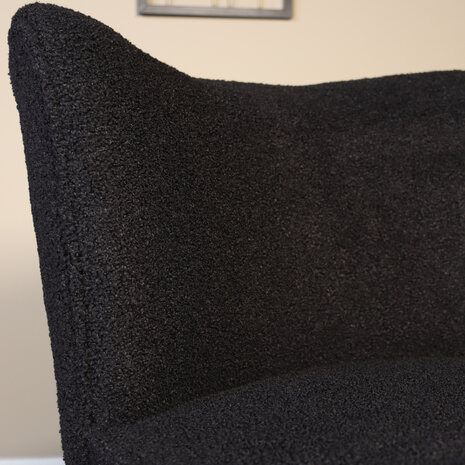 Lizzely Garden & Living Fauteuil zitbank 1 persoons Teddy zwart stoel Lizzely Garden & Living Fauteuil zitbank 1 persoons Teddy zwart stoel