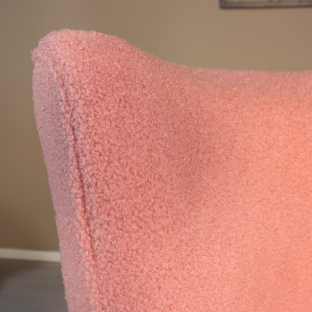 Fauteuil zitbank 1 persoons Teddy roze stoel Fauteuil zitbank 1 persoons Teddy roze stoel