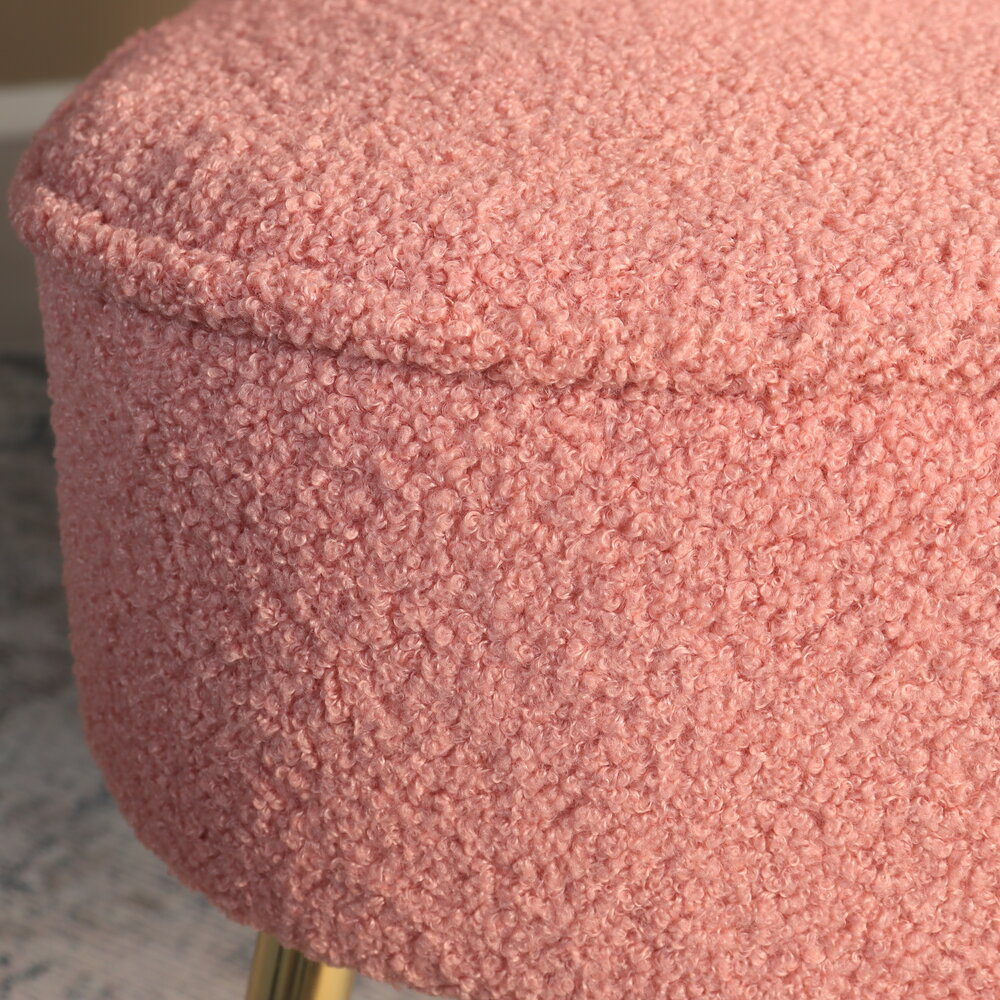 Fauteuil zitbank 1 persoons Teddy roze stoel Fauteuil zitbank 1 persoons Teddy roze stoel