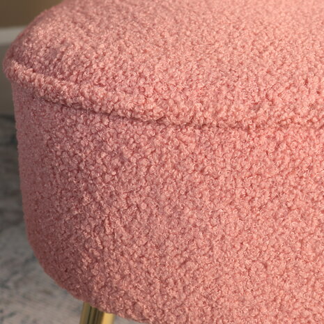 Lizzely Garden & Living Fauteuil zitbank 1 persoons Teddy roze stoel Lizzely Garden & Living Fauteuil zitbank 1 persoons Teddy roze stoel