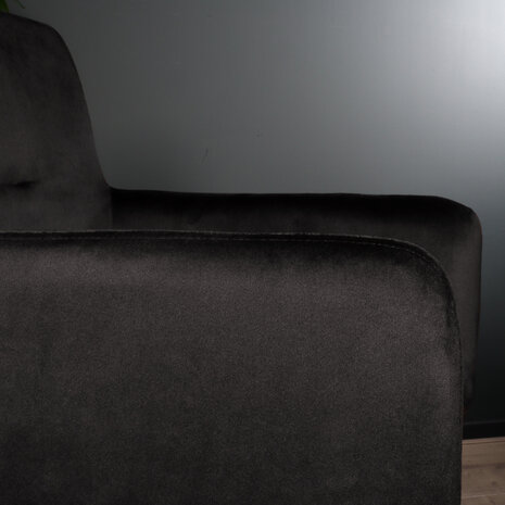 Lizzely Garden & Living Eetkamerstoel draaibaar met armleuning Puck velvet zwart Lizzely Garden & Living Eetkamerstoel draaibaar met armleuning Puck velvet zwart