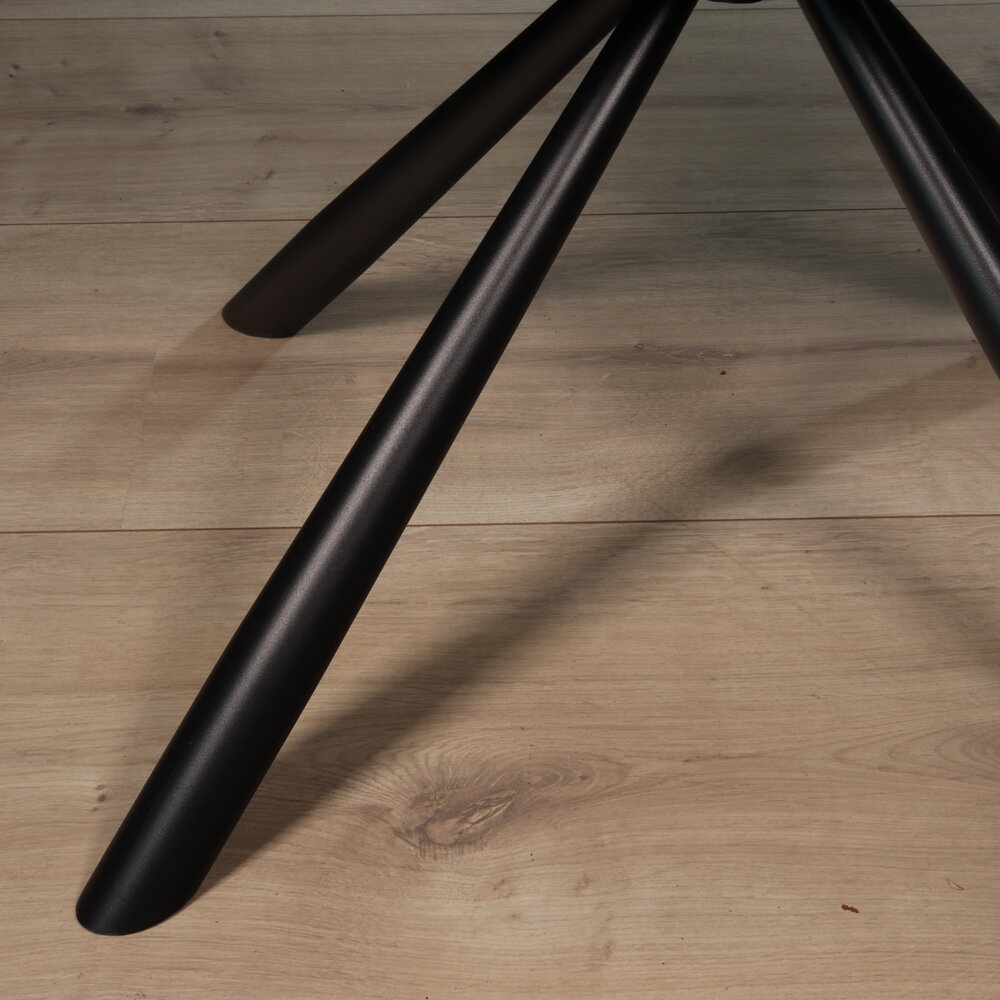 Eetkamerstoel draaibaar met armleuning Puck velvet zwart Eetkamerstoel draaibaar met armleuning Puck velvet zwart