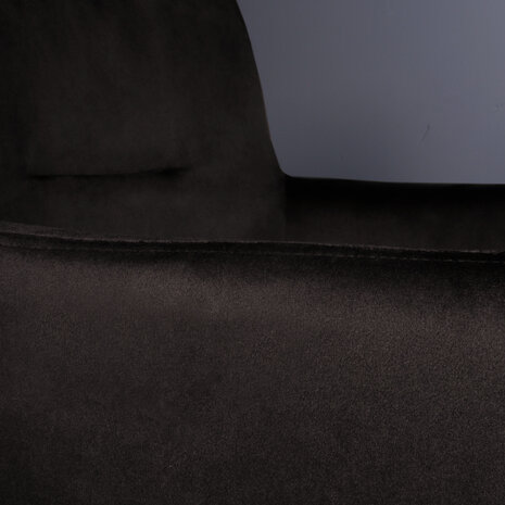 Lizzely Garden & Living Eetkamerstoel draaibaar met armleuning Puck velvet zwart Lizzely Garden & Living Eetkamerstoel draaibaar met armleuning Puck velvet zwart