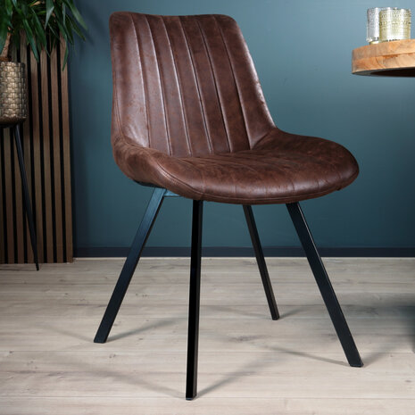 Lizzely Garden & Living Eetkamerstoel Susta bruin microvezel eetstoel Lizzely Garden & Living Eetkamerstoel Susta bruin microvezel eetstoel