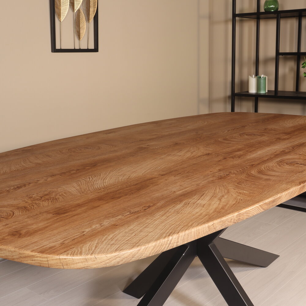 Eettafel Deens ovaal 210x110cm bruin Hero ovale eettafel Eettafel Deens ovaal 210x110cm bruin Hero ovale eettafel