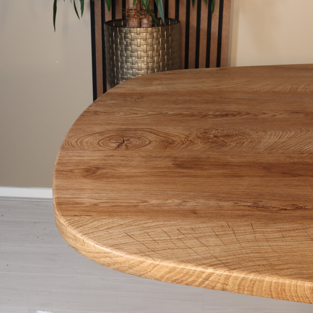 Eettafel Deens ovaal 210x110cm bruin Hero ovale eettafel Eettafel Deens ovaal 210x110cm bruin Hero ovale eettafel