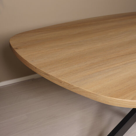 Lizzely Garden & Living Eettafel Deens ovaal 210x110cm licht bruin Hero ovale eettafel