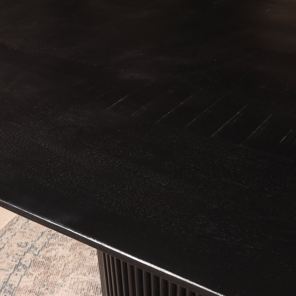 Eettafel deens ovaal mangohout Fender 200x110cm zwart design tafel duurzaam mango eetkamertafel Eettafel deens ovaal mangohout Fender 200x110cm zwart design tafel duurzaam mango eetkamertafel