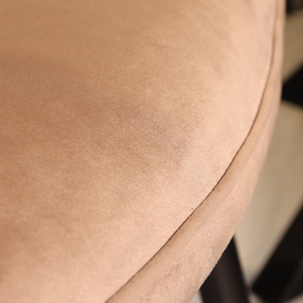 Eetkamerstoel met armleuning Ares velvet champagne eetstoel Eetkamerstoel met armleuning Ares velvet champagne eetstoel