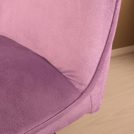 Lizzely Garden & Living Eetkamerstoel met armleuning Yurgan velvet paars eetstoel Lizzely Garden & Living Eetkamerstoel met armleuning Yurgan velvet paars eetstoel