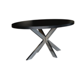 Lizzely Garden & Living Eettafel ovaal mangohout 160cm Lucas zwart en zilver Lizzely Garden & Living Eettafel ovaal mangohout 160cm Lucas zwart en zilver