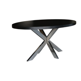 Lizzely Garden & Living Eettafel ovaal mangohout 160cm Lucas zwart en zilver Lizzely Garden & Living Eettafel ovaal mangohout 160cm Lucas zwart en zilver