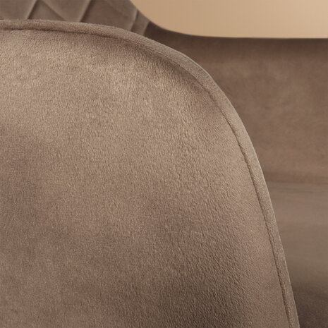 Lizzely Garden & Living Eetkamerstoel met armleuning Yurgan velvet taupe Lizzely Garden & Living Eetkamerstoel met armleuning Yurgan velvet taupe