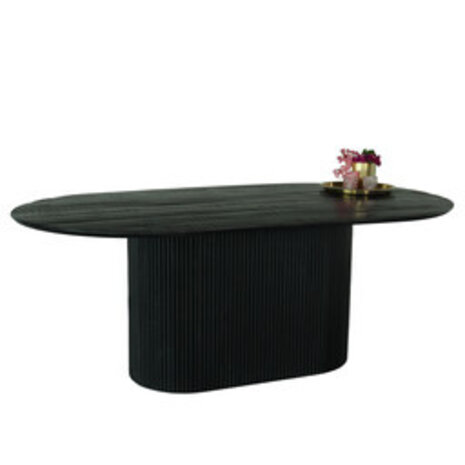 Lizzely Garden & Living Eettafel deens ovaal mangohout Fender 200x110cm zwart design tafel duurzaam mango eetkamertafel Lizzely Garden & Living Eettafel deens ovaal mangohout Fender 200x110cm zwart design tafel duurzaam mango eetkamertafel