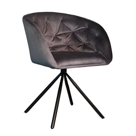 Lizzely Garden & Living Eetkamerstoel draaibaar Willow antraciet velvet eetstoel draaibare stoel Lizzely Garden & Living Eetkamerstoel draaibaar Willow antraciet velvet eetstoel draaibare stoel