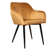 Lizzely Garden & Living Eetkamerstoel met armleuning Darcio bruin velvet eetstoel Lizzely Garden & Living Eetkamerstoel met armleuning Darcio bruin velvet eetstoel