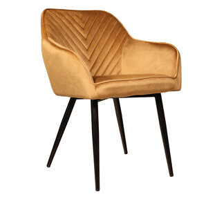 Lizzely Garden & Living Eetkamerstoel met armleuning Darcio bruin velvet eetstoel Lizzely Garden & Living Eetkamerstoel met armleuning Darcio bruin velvet eetstoel