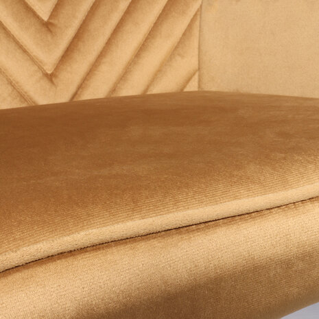 Lizzely Garden & Living Eetkamerstoel met armleuning Darcio bruin velvet eetstoel