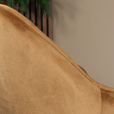 Lizzely Garden & Living Eetkamerstoel met armleuning Darcio bruin velvet eetstoel