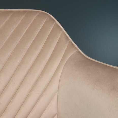 Lizzely Garden & Living Eetkamerstoel met armleuning Darcio zand velvet eetstoel Lizzely Garden & Living Eetkamerstoel met armleuning Darcio zand velvet eetstoel
