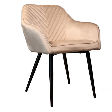 Lizzely Garden & Living Eetkamerstoel met armleuning Darcio zand velvet eetstoel Lizzely Garden & Living Eetkamerstoel met armleuning Darcio zand velvet eetstoel