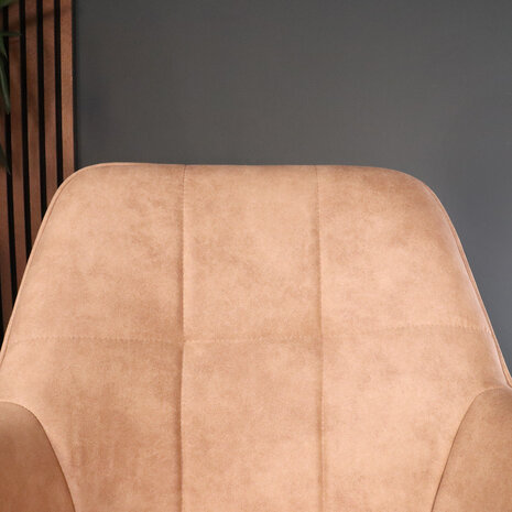 Lizzely Garden & Living Eetkamerstoel met armleuning Mae beige microvezel eetstoel Lizzely Garden & Living Eetkamerstoel met armleuning Mae beige microvezel eetstoel