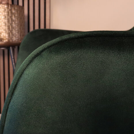 Lizzely Garden & Living Eetkamerstoel met armleuning Mae donkergroen velvet eetstoel Lizzely Garden & Living Eetkamerstoel met armleuning Mae donkergroen velvet eetstoel