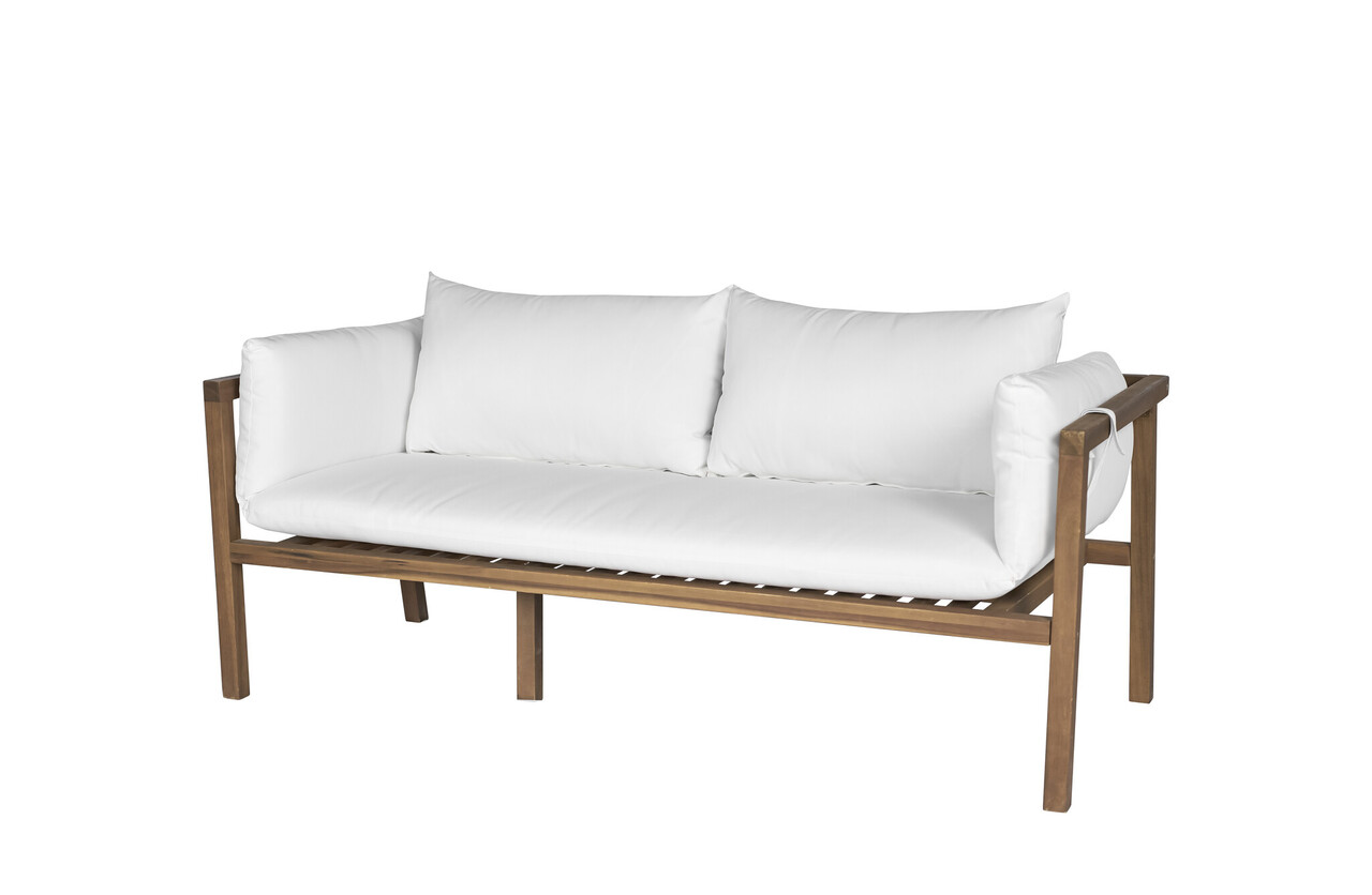 Loungebank 2-zits acaciahout wit Xandra tuinbank