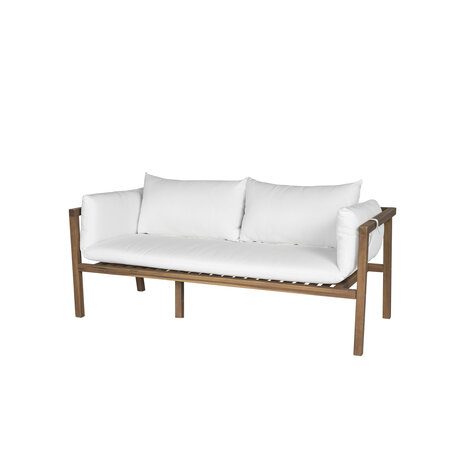 Lizzely Garden & Living Loungebank 2-zits acaciahout wit Xandra tuinbank